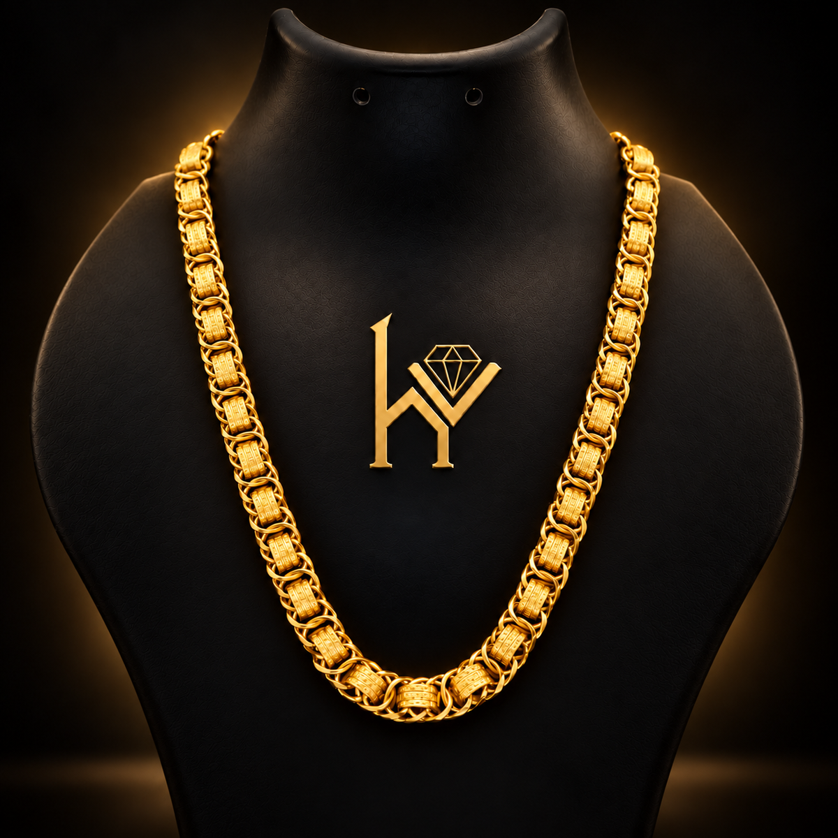 Gold Forming Chain & lion pandent Combo | Men's Set