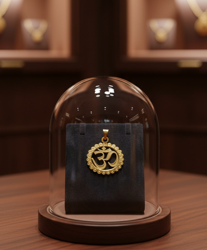 22K Gold Plated / Pure Gold Om Symbol Pendant