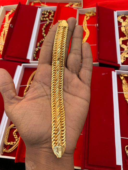 GOLD FORMING HEAVY SINGAPURI BRASCLET