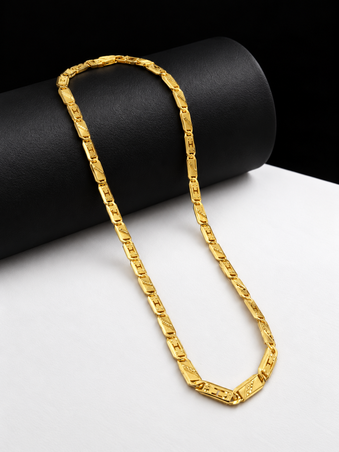 24KT THIN GOLD PLATED BISCUIT NWABI CHAIN