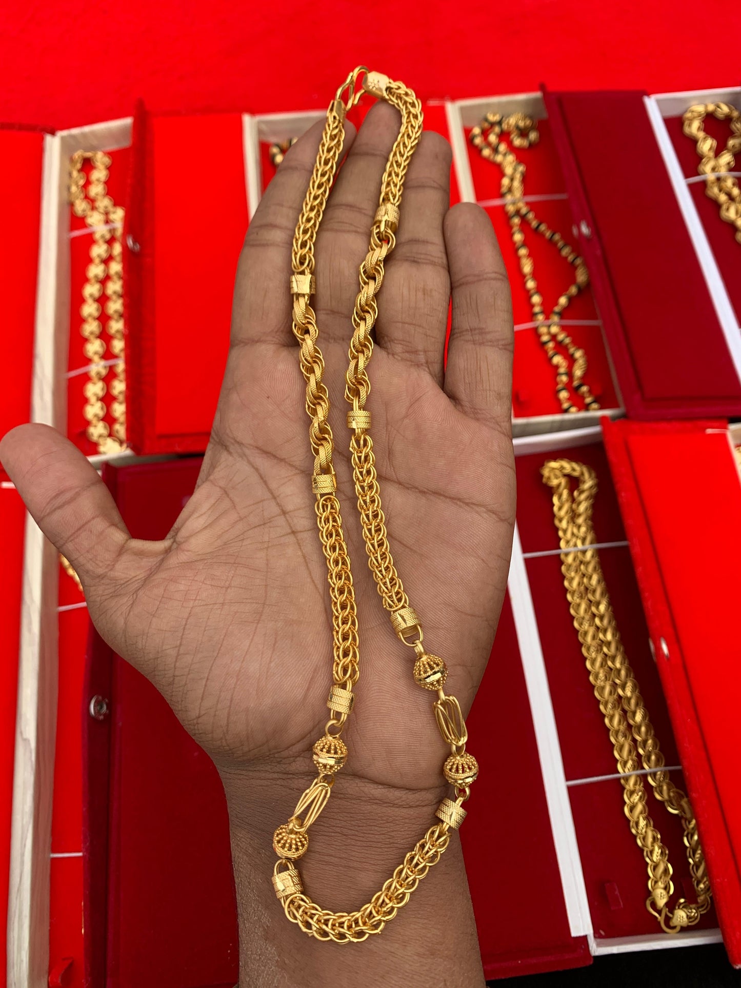 men's gold forming mix indo chain