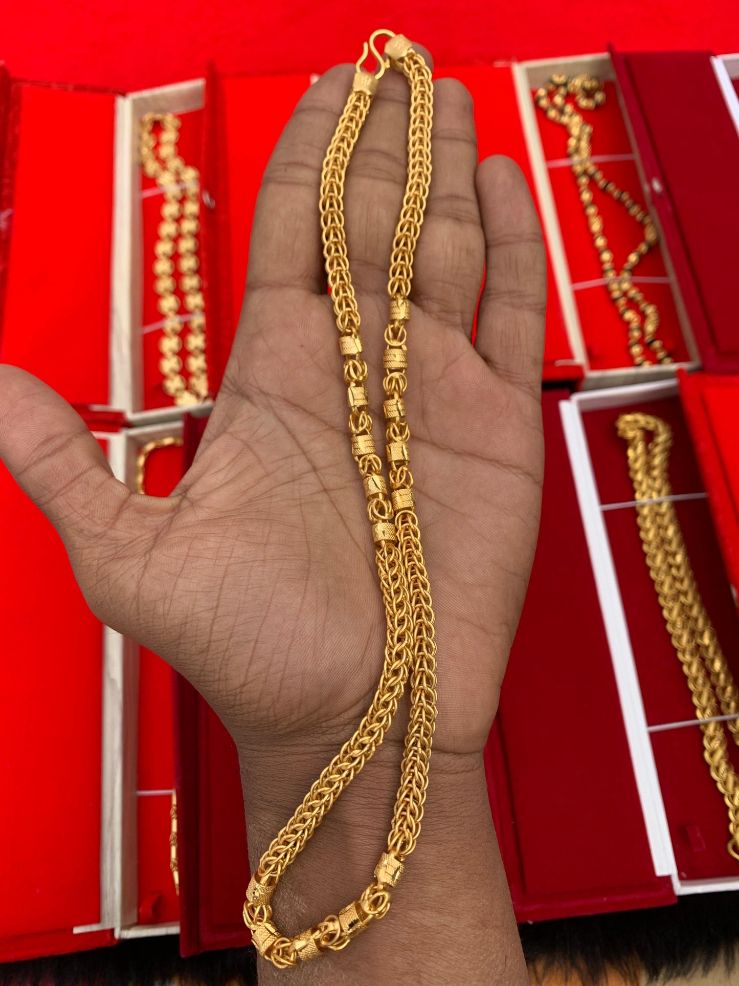 men's gold forming mix indo chain