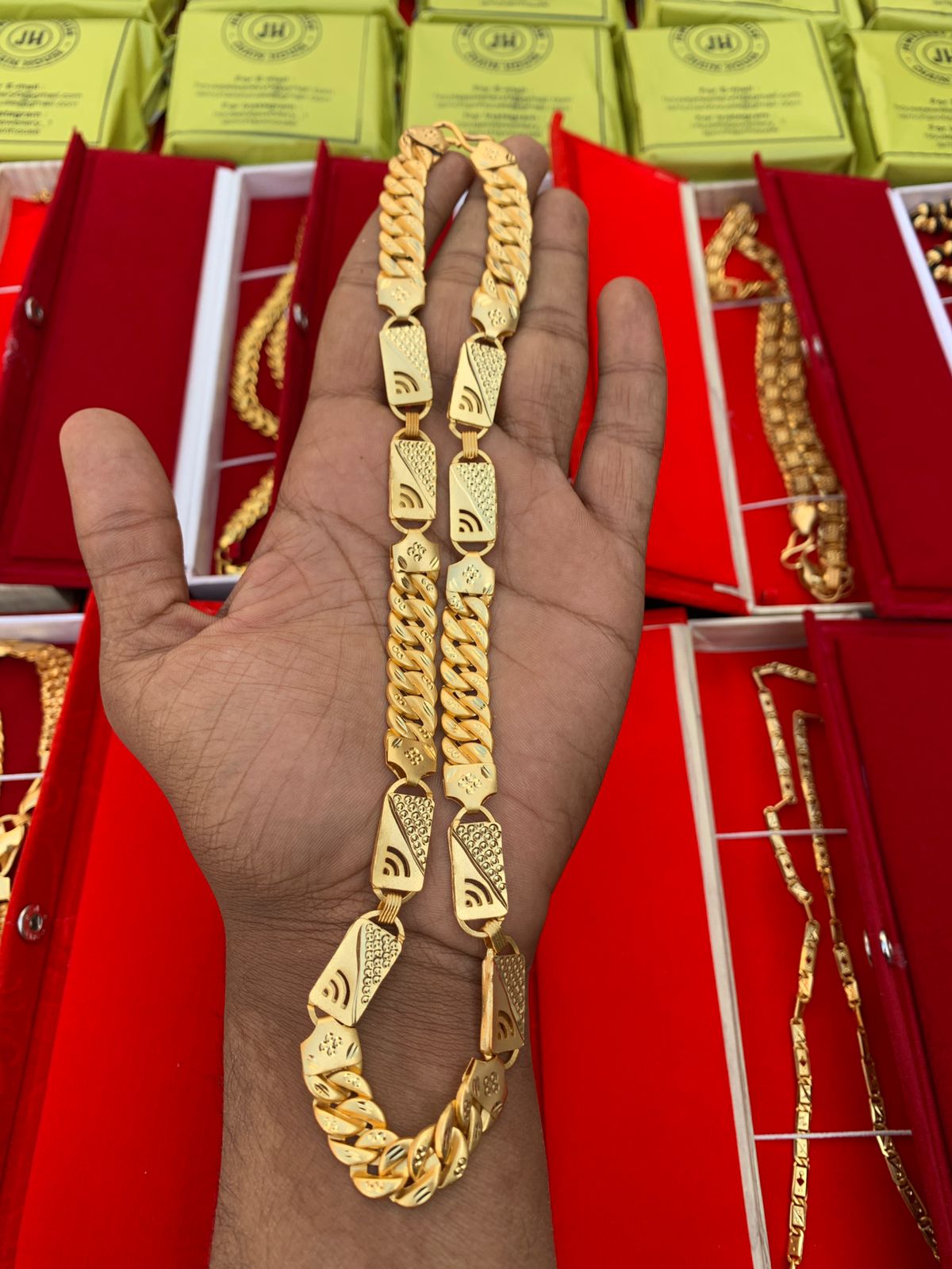 MEN'S HEAVY PREMIUM GOLD FORMING WIFI CHAIN (JH-SS-2009200501)