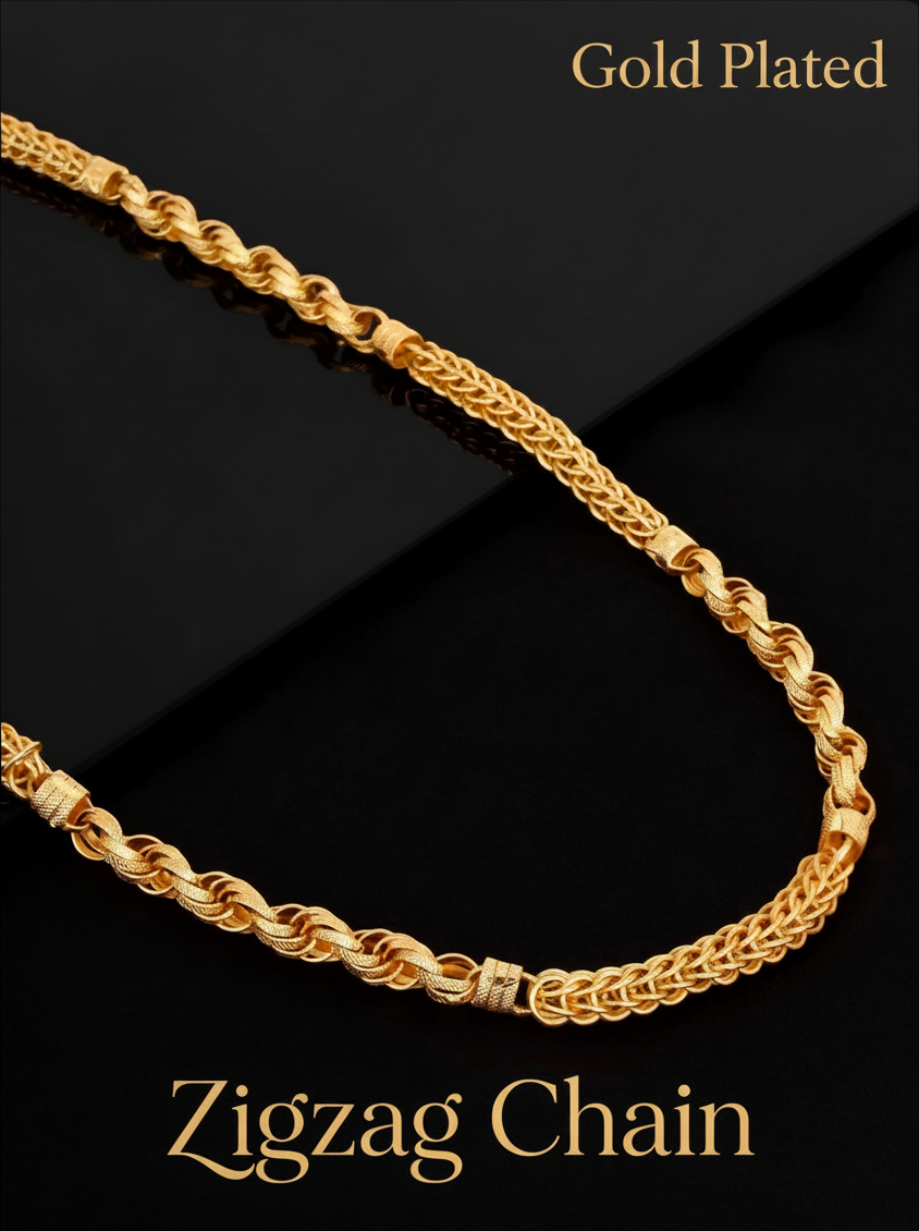 Premium Gold Forming ZigZag Chain