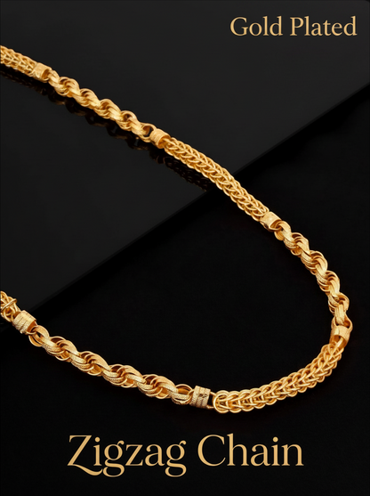 Premium Gold Forming ZigZag Chain