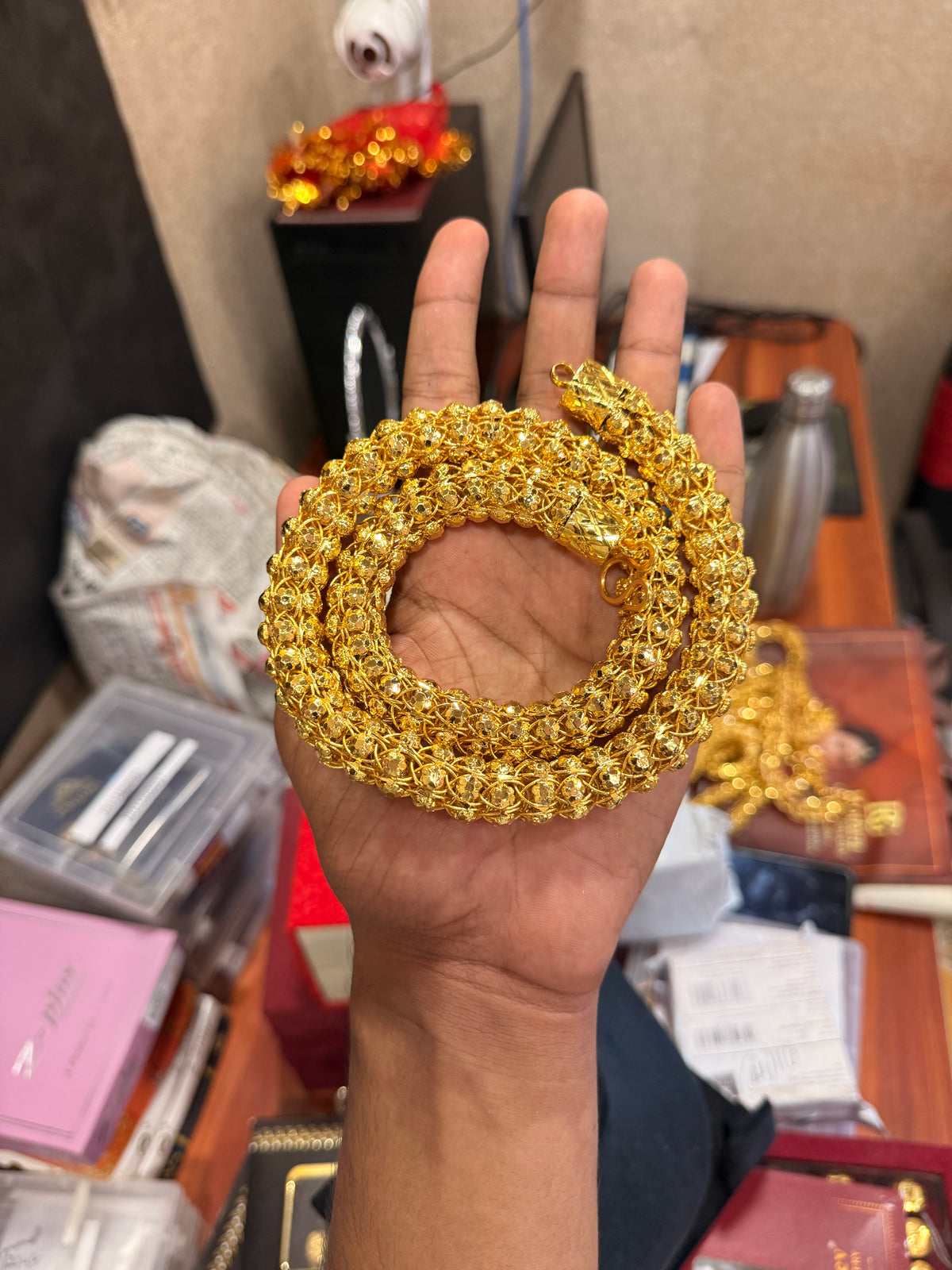 Gold Forming Gajra Chain