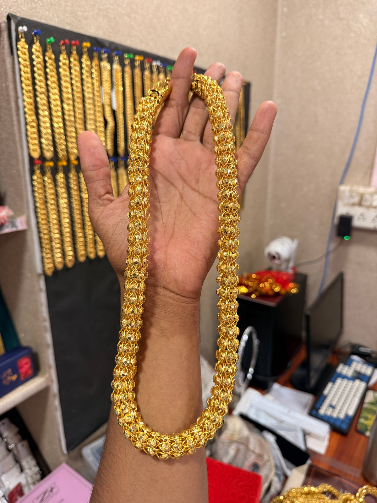 Gold Forming Gajra Chain