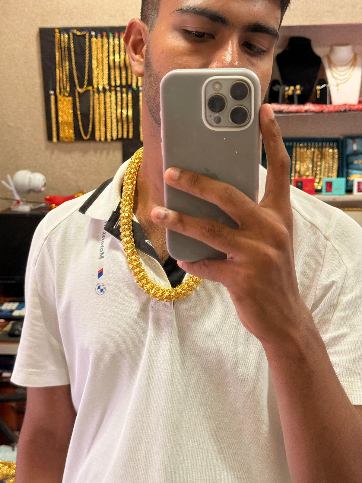 Gold Forming Gajra Chain