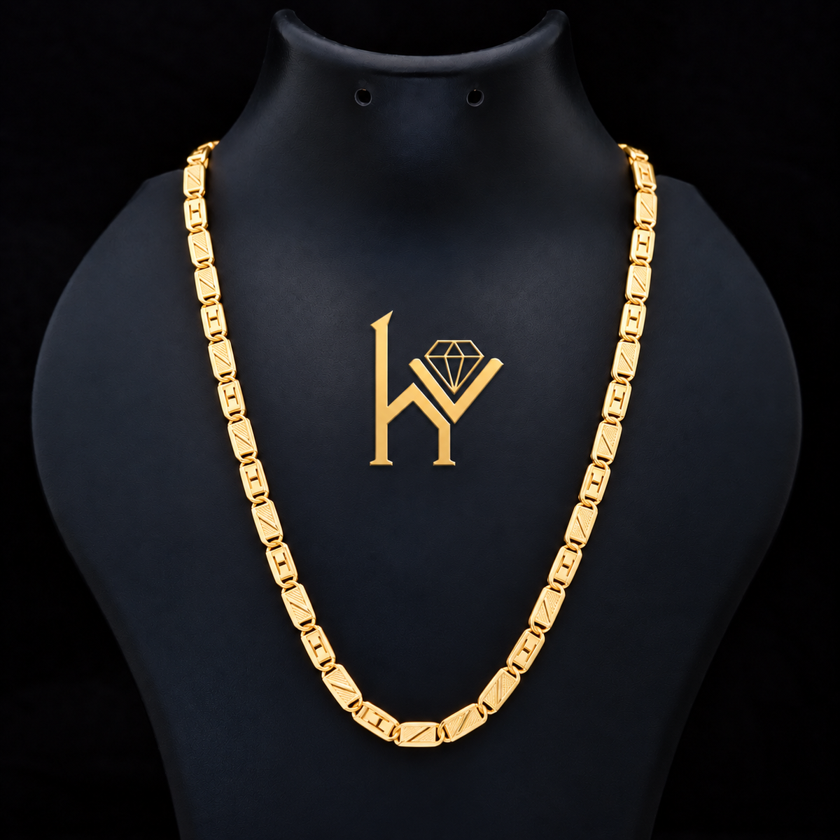 24KT THIN GOLD PLATED BISCUIT NWABI CHAIN