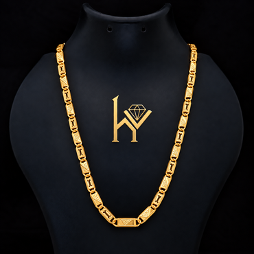 24KT THIN GOLD PLATED BISCUIT NWABI CHAIN