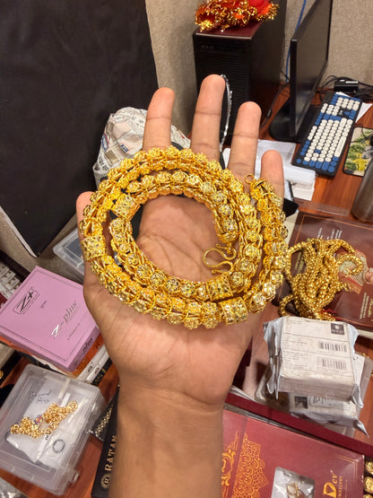 Gold forming Pipe Chain