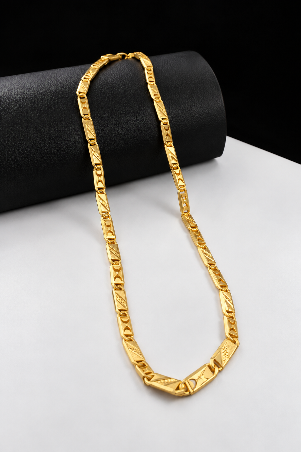 24KT THIN GOLD PLATED BISCUIT NWABI CHAIN