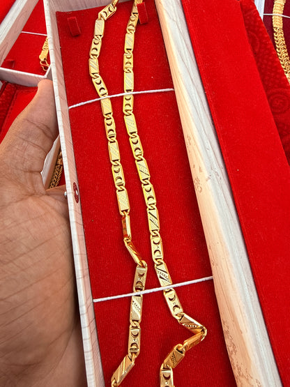 NAWABI/BISCUIT CHAIN + PANDANT COMBO