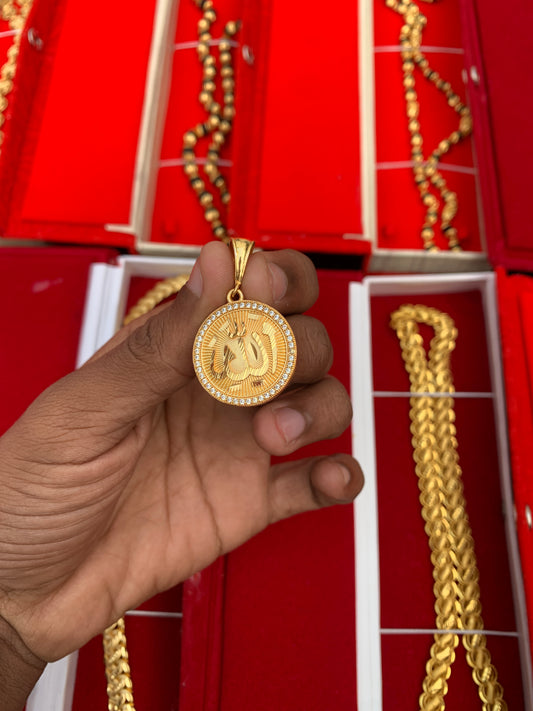 GOLD FORMING ALLAH PENDANT