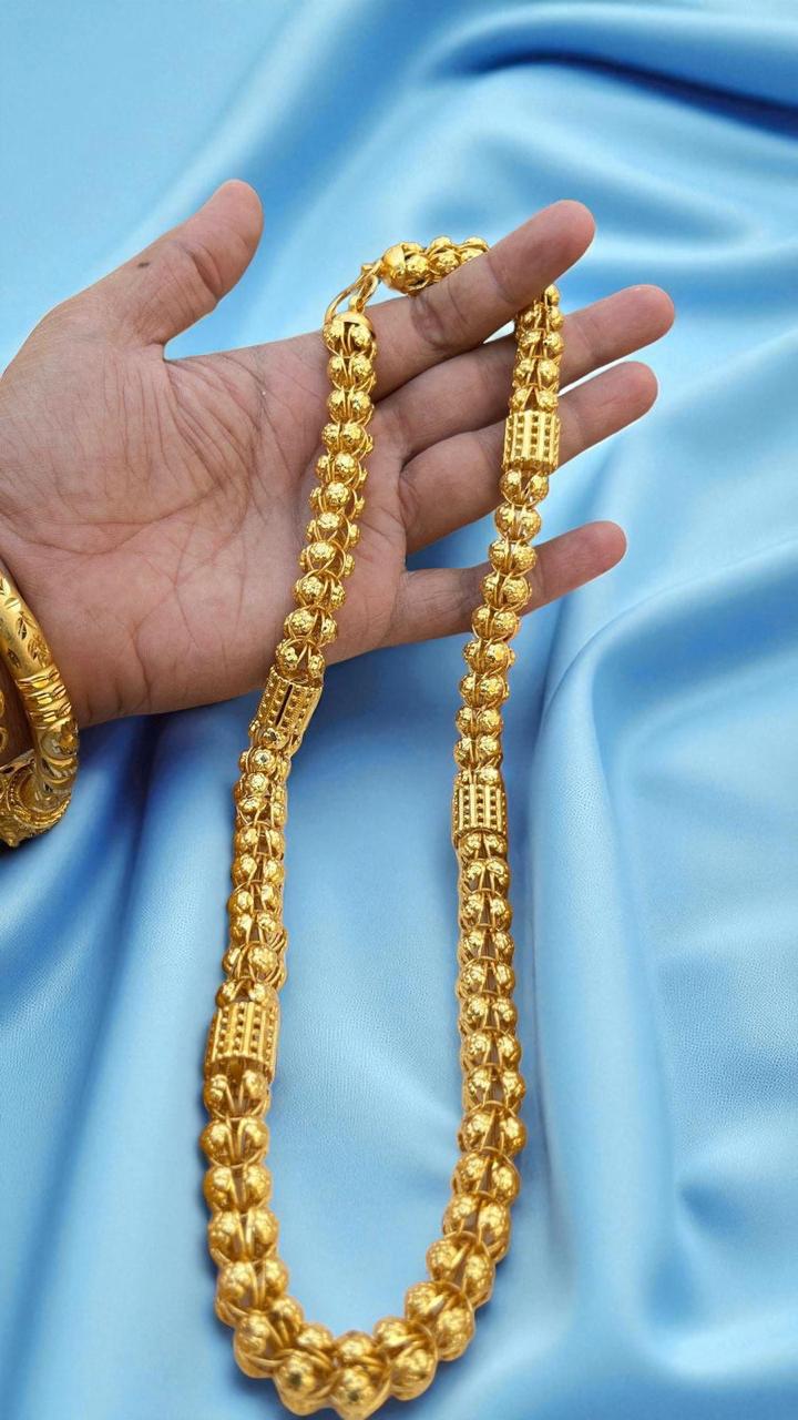 24K GOLD FORMING GAJRA MIX CHAIN PREMIUM DESIGN