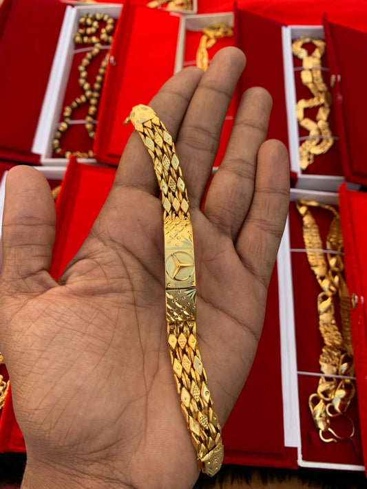 MEN'S GOLD FORMING SIGN BRASLET