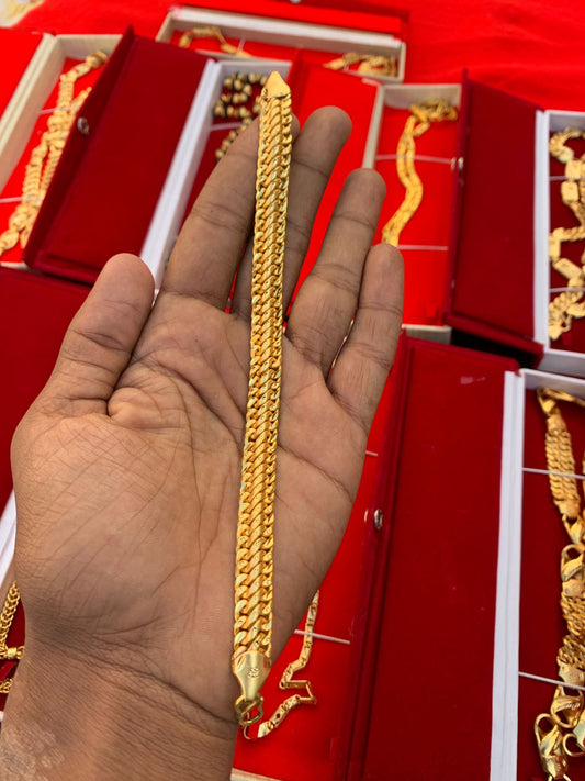 MEN'S GOLD FORMING SINGAPURI SMALL BRASLET