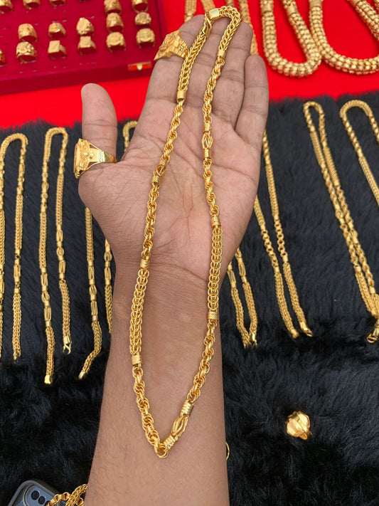 MEN'S GOLD FORMING ZIG ZAG CHAIN