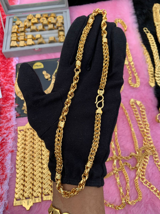 MEN'S GOLD FORMING ZIG ZAG CHAIN