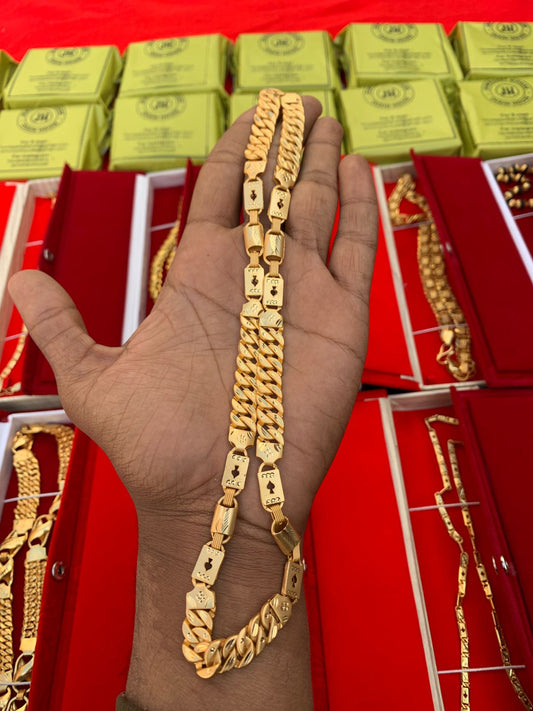 MEN'S GOLD FORMING PAN POKKAL CHAIN