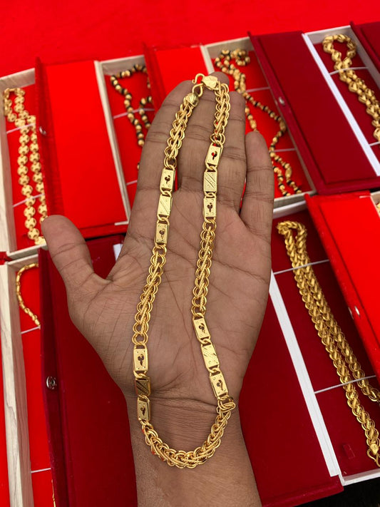 MEN'S GOLD FORMING MIX LOTUS NAWABI CHAIN