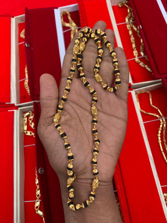 MEN'S GOLD FORMING DIAMOND RUDRAKSH MALA