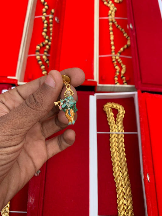 MEN'S GOLD FORMING KRISHNA PANDANT