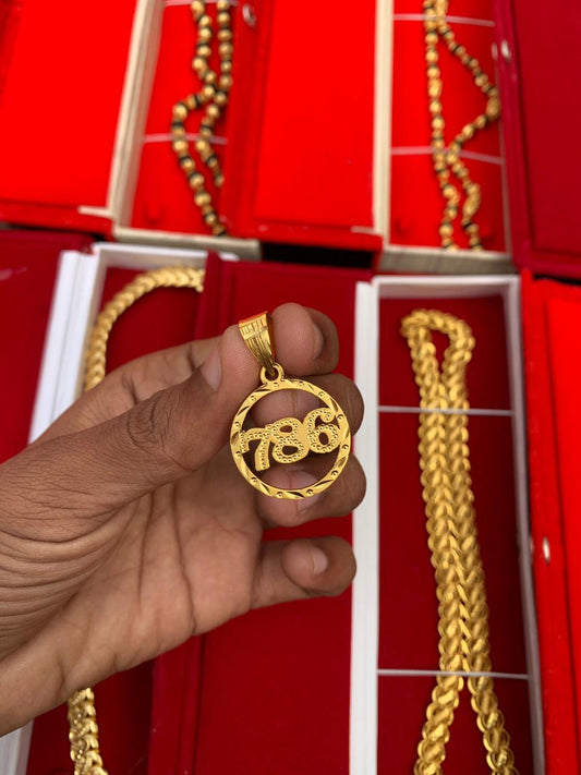 MEN'S GOLD FORMING 786 PANDANT