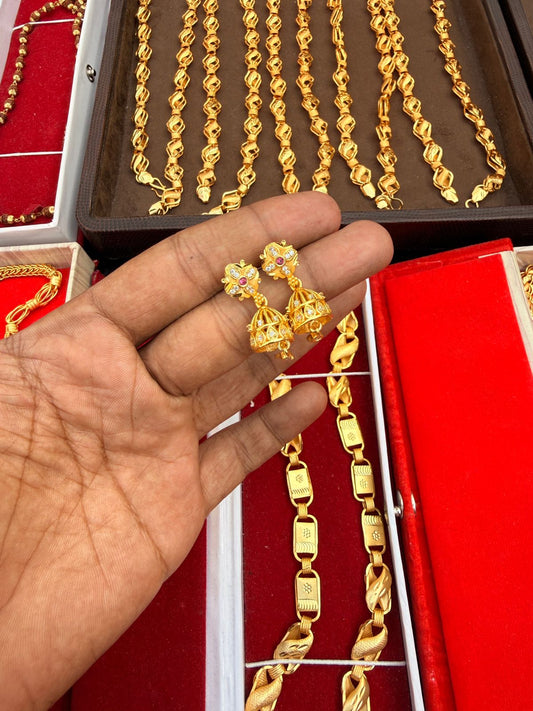 Classic Gold-Tone Jhumka Earring
