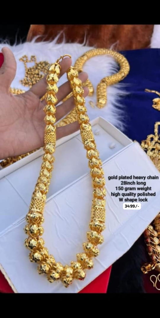 24K GOLD FORMING GAJRA PIPE CHAIN PREMIUM QTY